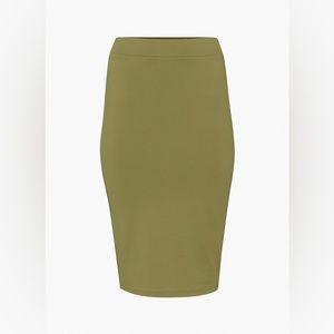 Aritzia Babaton Contour Pencil Skirt Green